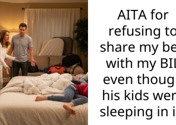 AITA for refusing to share my bed with my BIL even though his kids were sleeping in it?