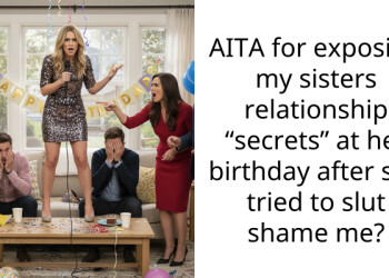 AITA for exposing my sisters relationship “secrets” at her birthday after she tried to s**t shame me?