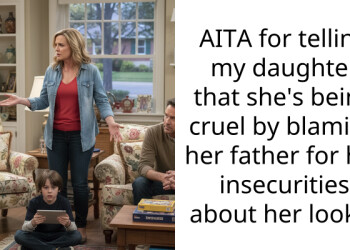 AITA for telling my daughter that she’s being cruel by blaming her father for her insecurities about her looks?