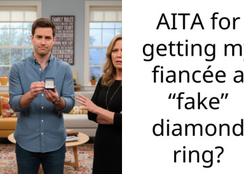 AITA for getting my fiancée a “fake” diamond ring?