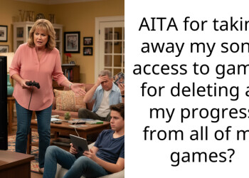 AITA for taking away my son’s access to games for deleting all my progress from all of my games?