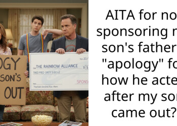 AITA for not sponsoring my son’s father’s “apology” for how he acted after my son came out?