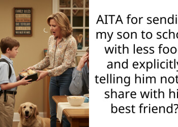 AITA for sending my son to school with less food and explicitly telling him not to share with his best friend?