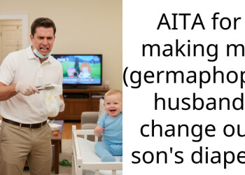 AITA for making my (germaphopic) husband change our son’s diaper?