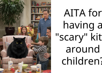 AITA for having a “scary” kitty around children?