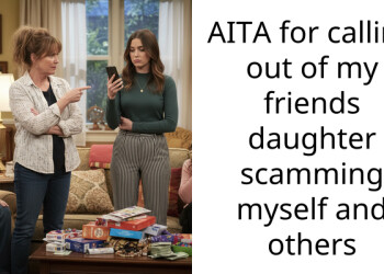 AITA for calling out of my friends daughter scamming myself and others