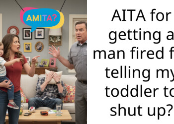 Furious Mom Triggers Dismissal Of Office Staff After He Asked Her Sobbing Toddler To “Shut Up!”