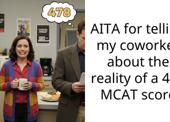 AITA for telling my coworker about the reality of a 478 MCAT score