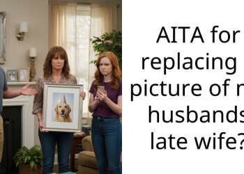 AITA for replacing a picture of my husbands late wife?
