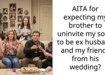 AITA for expecting my brother to uninvite my soon to be ex husband and my friends from his wedding?