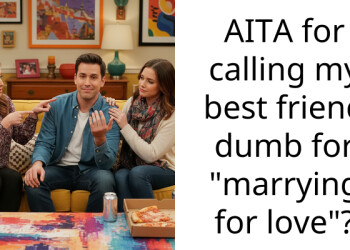 AITA for calling my best friend dumb for “marrying for love”?