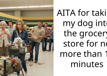 Woman Takes Dog Inside Grocery Store, Gets Into A Heated Confrontation With Another Customer Who Accused Her Of Endangering Everyone’s Health