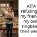 AITA for refusing to let my friends use my owl as a ringbearer in their wedding?