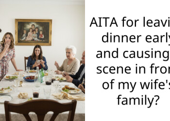 AITA for leaving dinner early and causing a scene in front of my wife’s family?