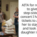 AITA for refusing to give my step-sister to a concert I have free tickets to and tell her to stay home and look after a daughter instead?