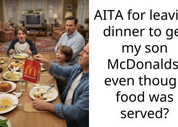 Helicopter Dad Leaves in the Middle of Dinner at Friends’ Home to Get His Son a Happy Meal Because He Doesn’t Like the Food