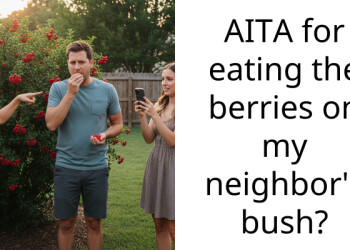 Couple Eats Berries That Grow On Their Side Of Fence, Neighbour Tags Them Thieves While Dragging Them Online