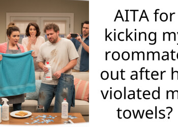 AITA for kicking my roommate out after he v***ated my towels?