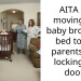AITA for moving my baby brother’s bed to my parents and locking my door?