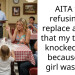 AITA for refusing to replace a drink that my toddler knocked over because the girl was rude