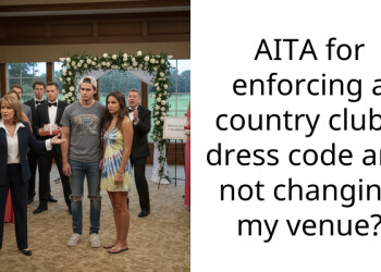 AITA for enforcing a country club’s dress code and not changing my venue?