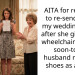 AITA for refusing to re-send mom my wedding invite after she gifted my wheelchair-bound, soon-to-be husband running shoes as a joke?