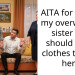 AITA for telling my overweight sister she should wear clothes that fit her?