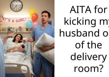 AITA for kicking my husband out of the delivery room?