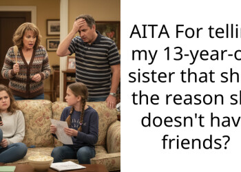 AITA For telling my 13-year-old sister that she’s the reason she doesn’t have friends?