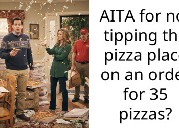 AITA for not tipping the pizza place on an order for 35 pizzas?