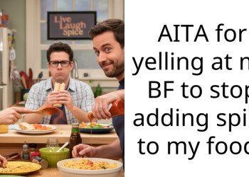 AITA for yelling at my BF to stop adding s**ce to my food?