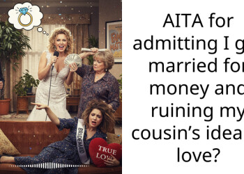 AITA for admitting I got married for money and ruining my cousin’s idea of love?