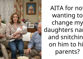 AITA for not wanting to change my daughters name and snitching on him to his parents?