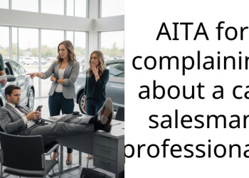 AITA for complaining about a car salesman unprofessionalism?