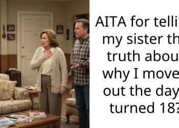 AITA for telling my sister the truth about why I moved out the day I turned 18?