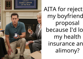AITA for rejecting my boyfriend’s proposal because I’d lose my health insurance and alimony?