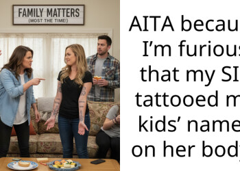 AITA because I’m furious that my SIL tattooed my kids’ names on her body?