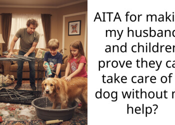 AITA for making my husband and children prove they can take care of a dog without my help?