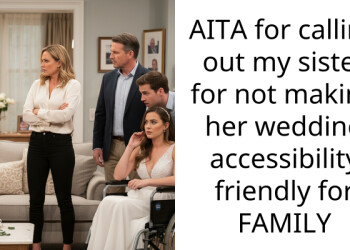 AITA for calling out my sister for not making her wedding accessibility friendly for FAMILY
