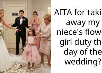 AITA for taking away my niece’s flower girl duty the day of the wedding?