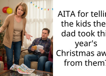 AITA for telling the kids their dad took this year’s Christmas away from them?