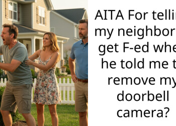 AITA For telling my neighbor to get F-ed when he told me to remove my doorbell camera?