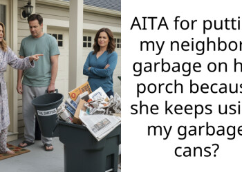 Redditor Gets Fed Up Over Neighbor Putting Her Trash On Their Bins, Puts Back All Garbage In Front Of Her House, Leading Them To Be Fined By The HOA