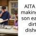 AITA for making my son eat off dirty dishes?