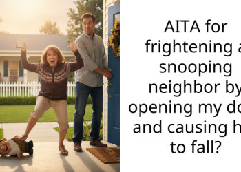 Redditor Catches Nosy Neighbor P*eping Under Her Door, Then Gives The Lady A Near Heart-Attack With Her Dog