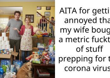 AITA for getting annoyed that my wife bought a metric f**kton of stuff prepping for the corona virus?