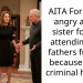 AITA For being angry at my sister for not attending our fathers funeral because of his criminal history.