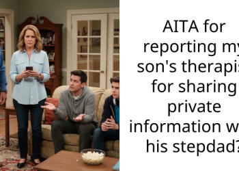 AITA for reporting my son’s ther***st for sharing private information with his stepdad?