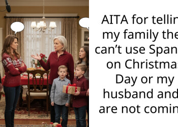 AITA for telling my family they can’t use Spanish on Christmas Day or my husband and I are not coming.