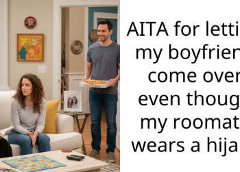 AITA for letting my boyfriend come over even though my roomate wears a hijab?
